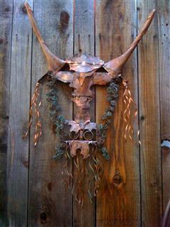 Copper Eagle Buffalo Totem